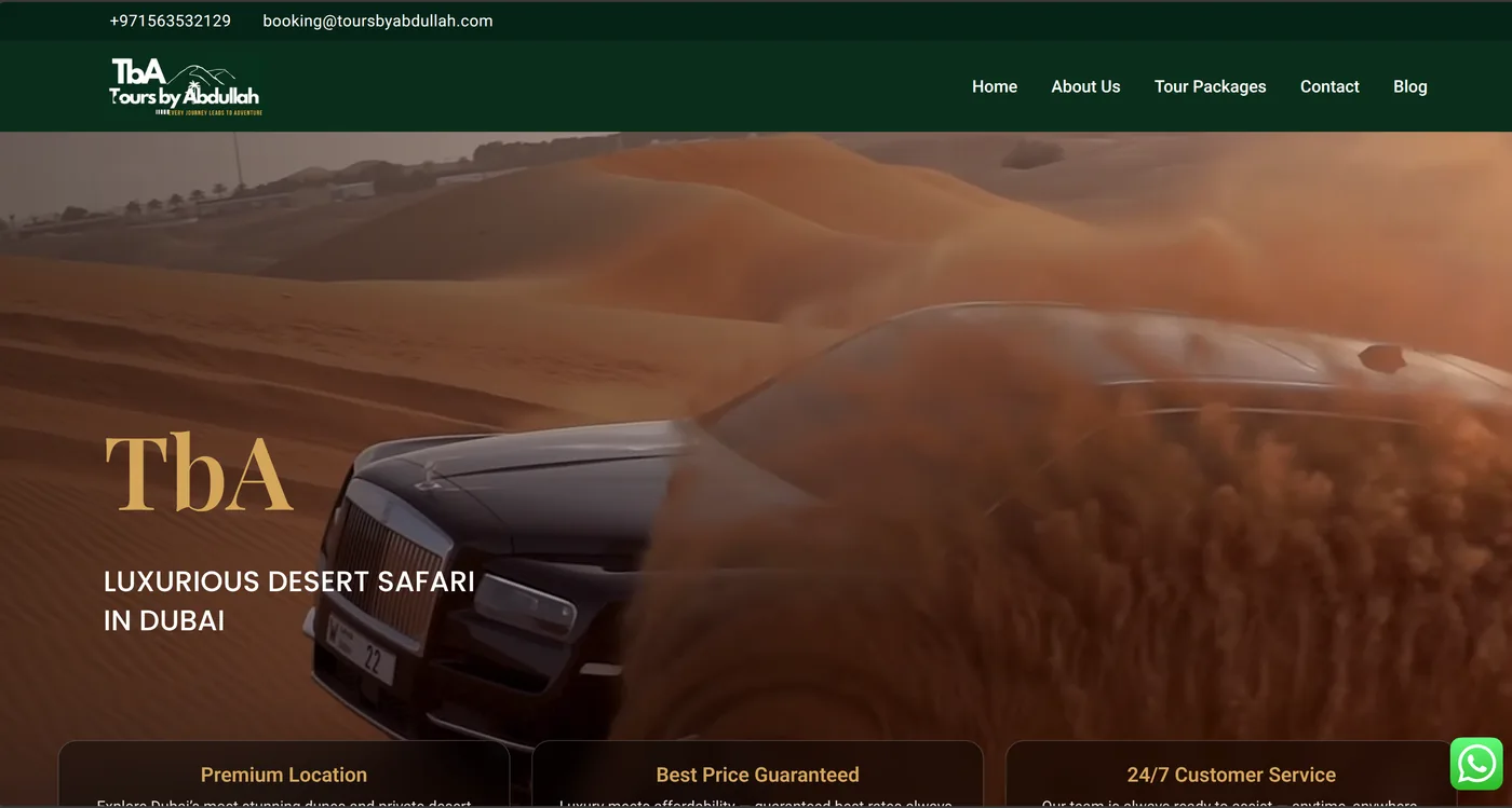 Tour By Abdullah website preview